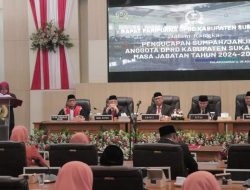 Bupati dan Wakil Bupati Sukabumi Hadiri Pelantikan Anggota DPRD Kab. Sukabumi Periode 2024-2029