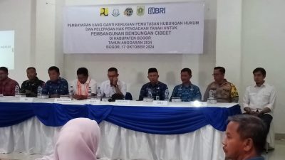 Pembayaran Uang Ganti Kerugian Tanah Bendungan Cibeet Tahap I Tahun 2024 Cair Rp.102 Milyar.